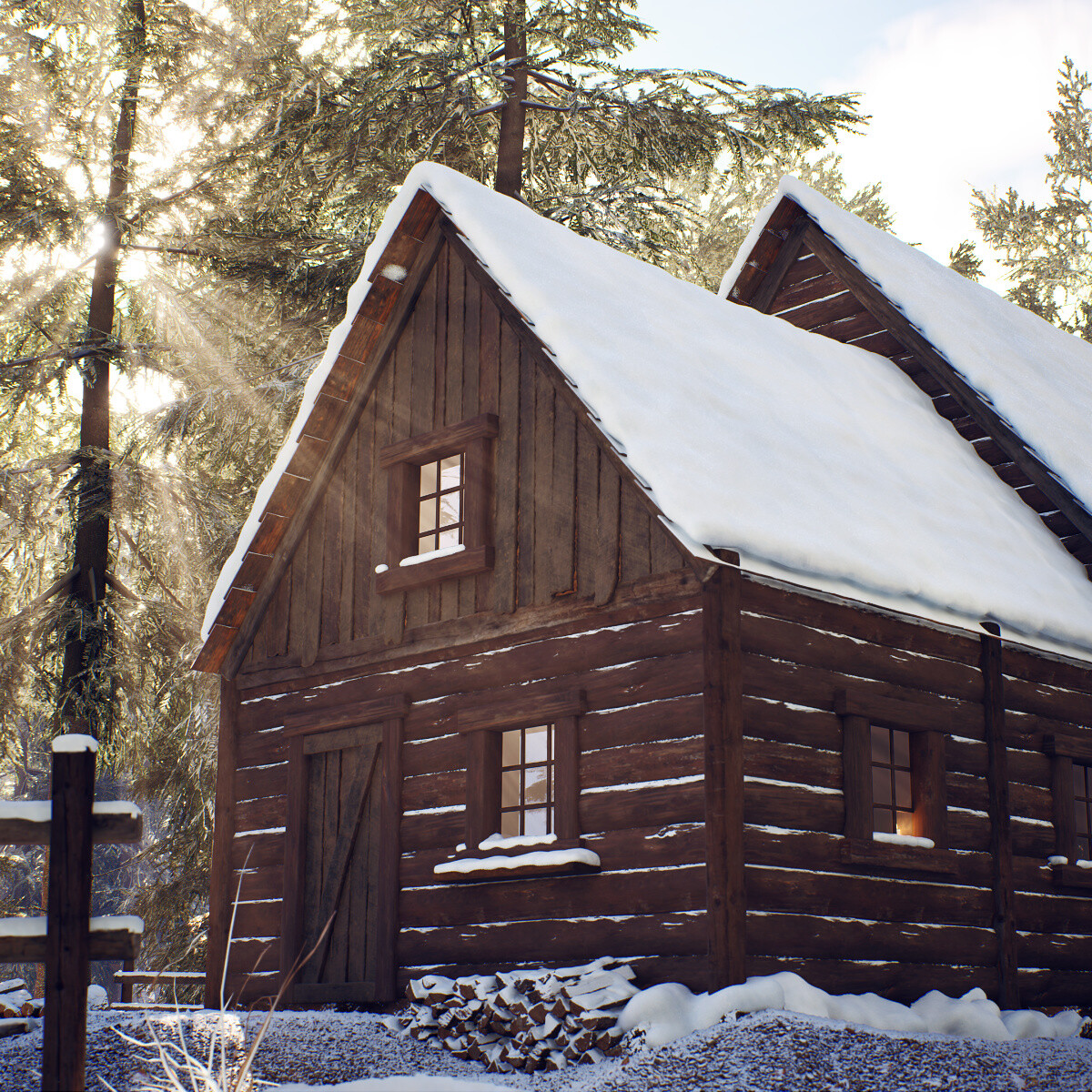 Snowy Forest Escape