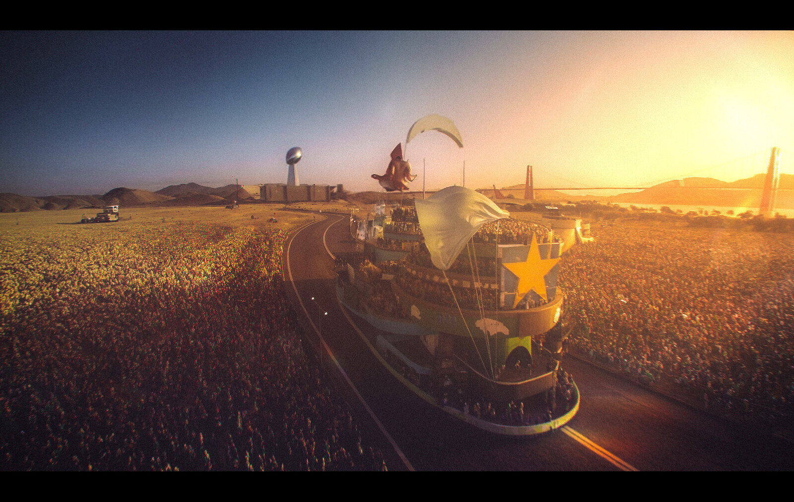 NFL float  - commercial