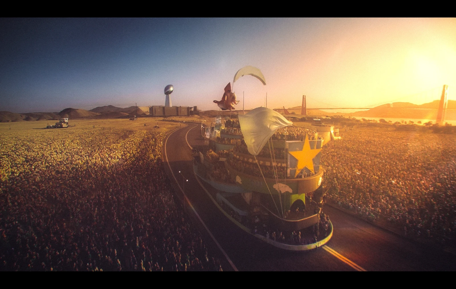 NFL float  - commercial