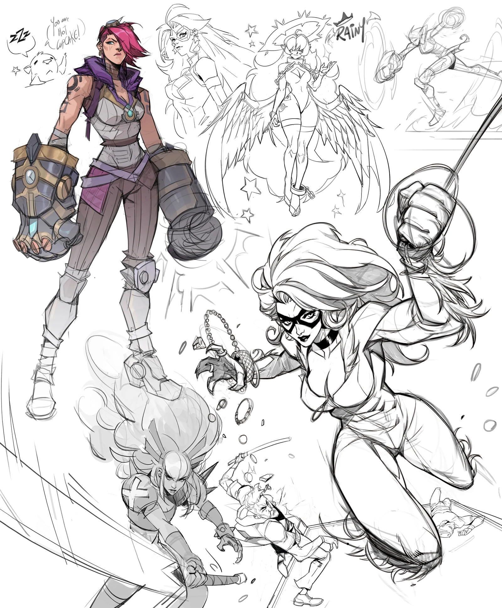 VI, Marvel and DC Comics work concepts