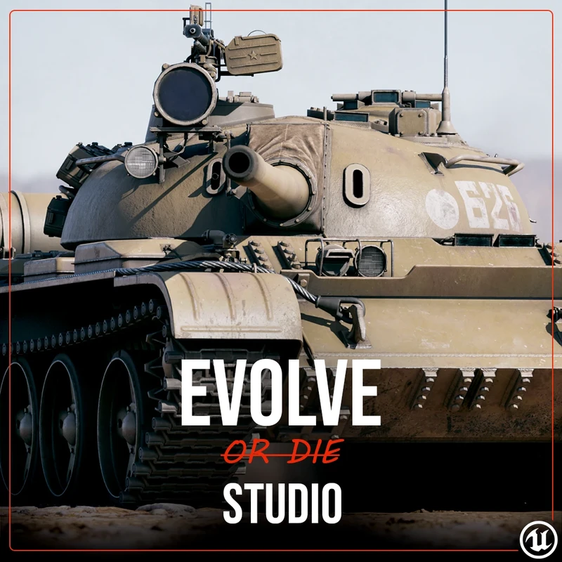 UE5 T-55A Drivable Battle Tank