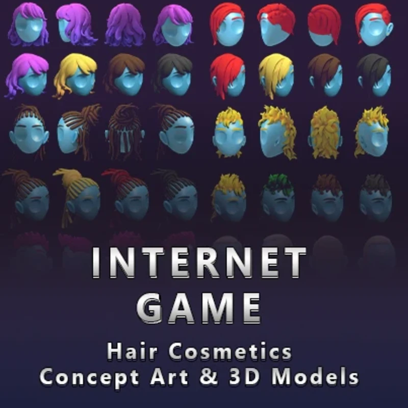 Internet Games: Avatar Hair concepts and models