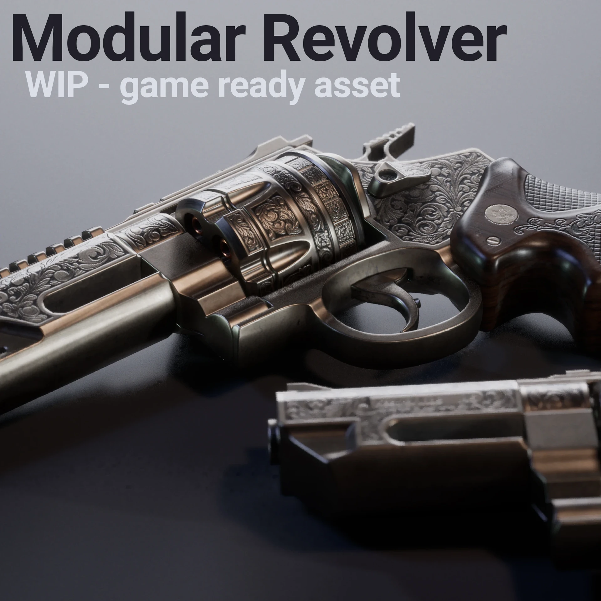 ArtStation - WIP - Modular Modern Revolver
