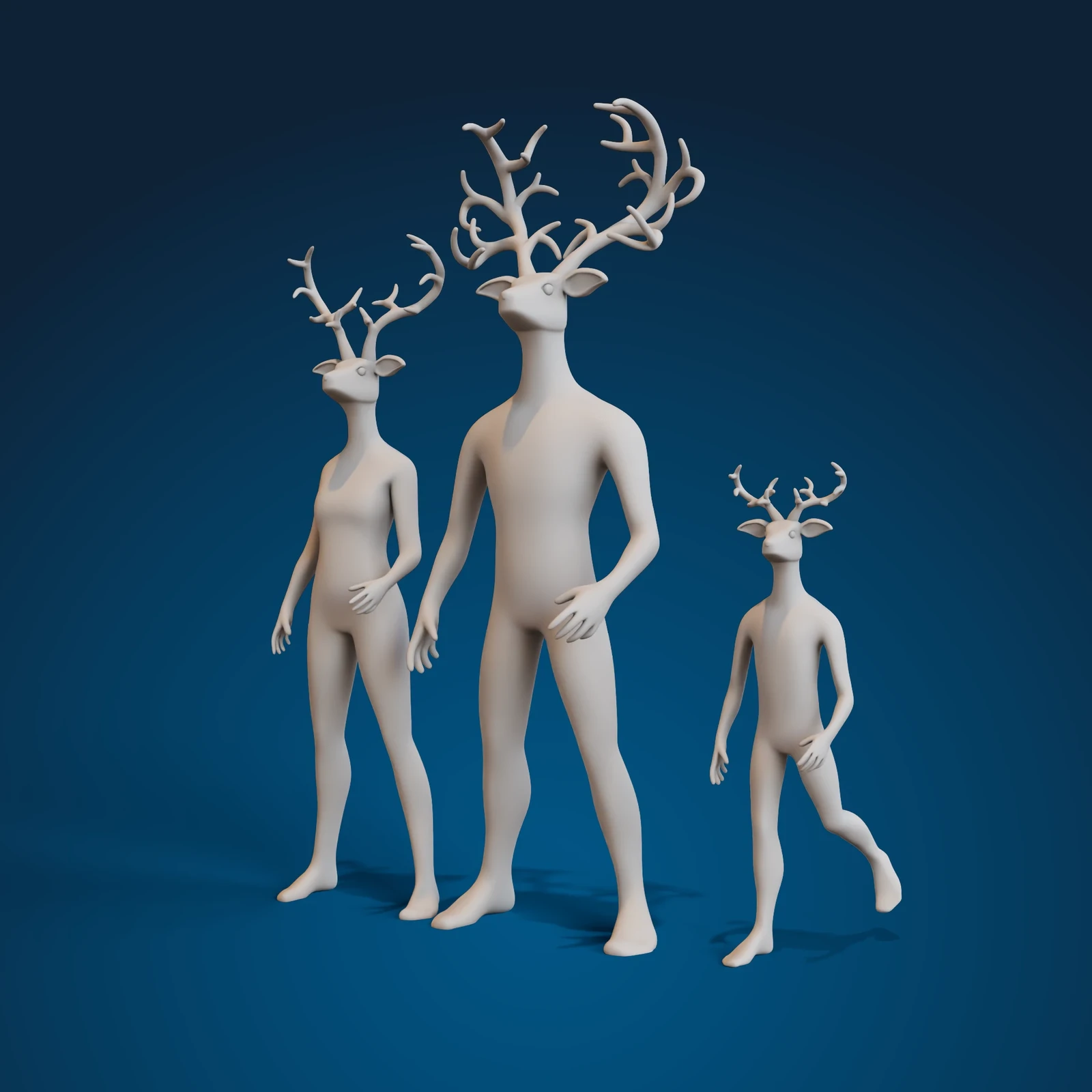 Anthropomorphic Deer Mannequins 