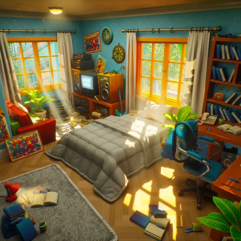 Stylized Bedroom – Asset Pack for Unreal / Unity