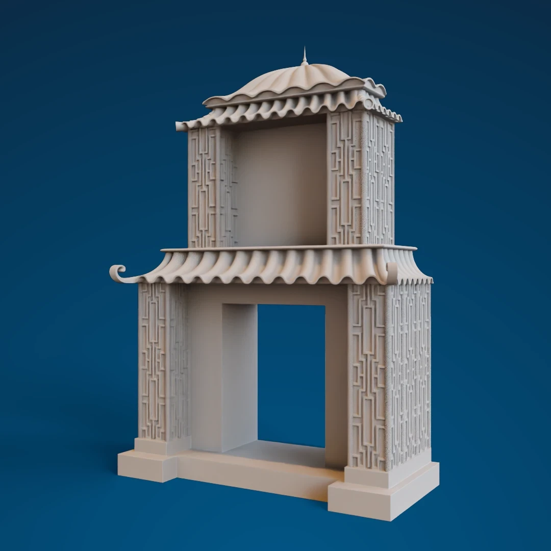 Asian Inspired Fireplace 