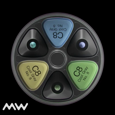 Copic Marker : Triangular Form Redesign