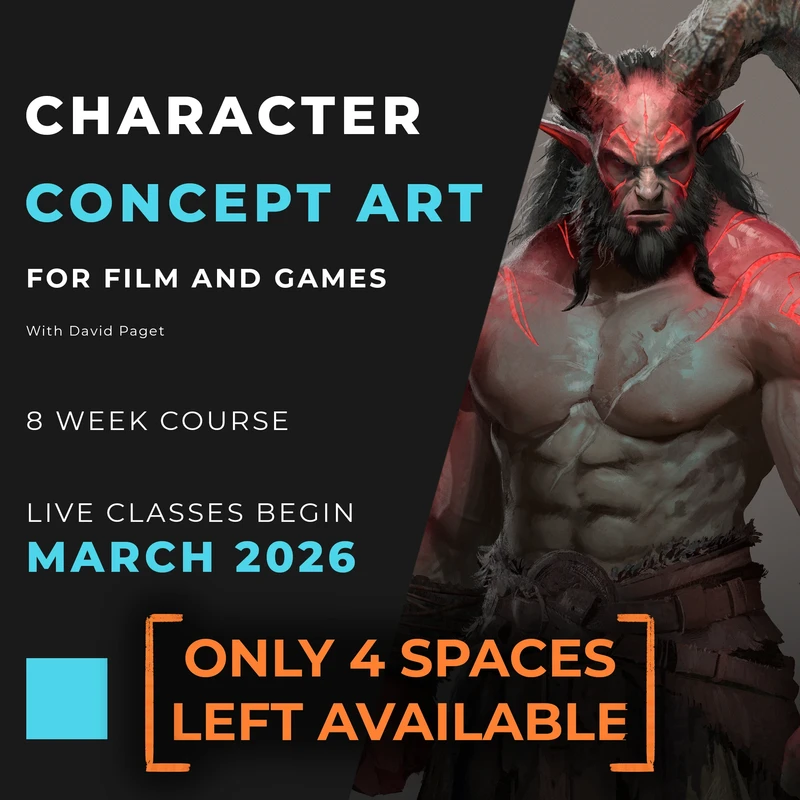 Character Concept Art for Film and Games, March 2026