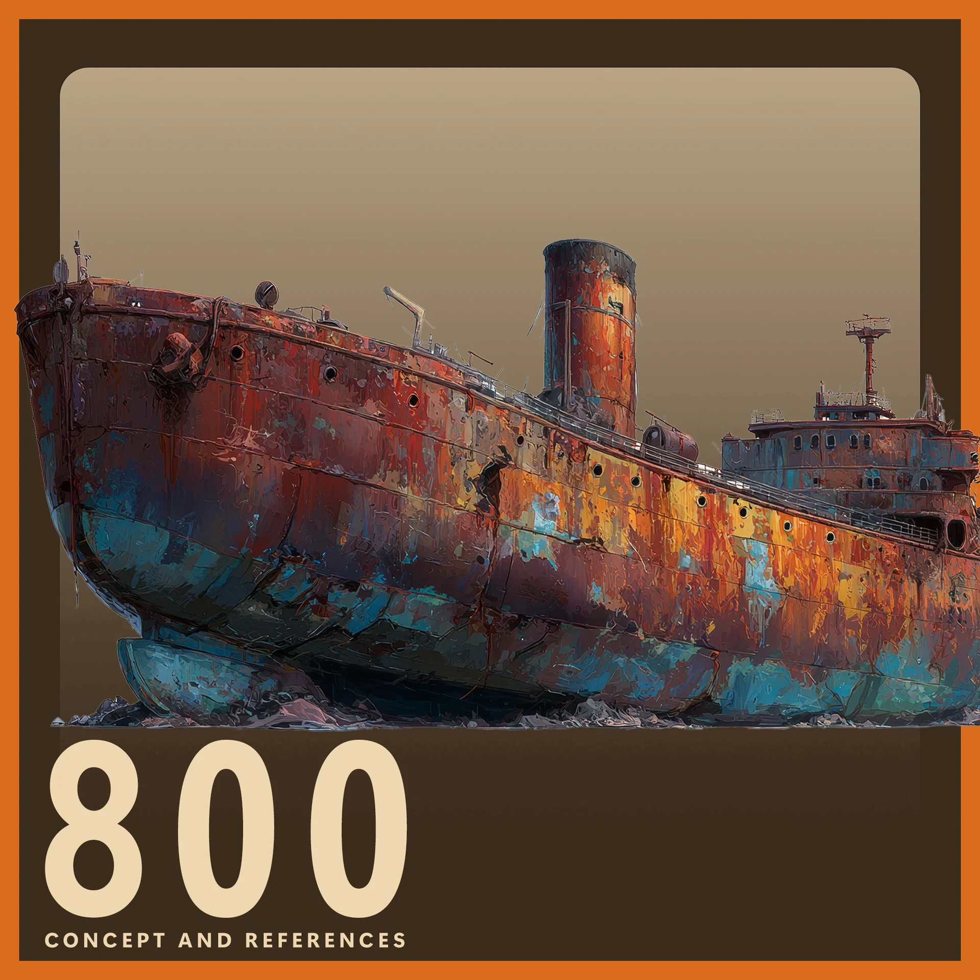ArtStation - 800 Rusted Cargo Ship Concept and Reference