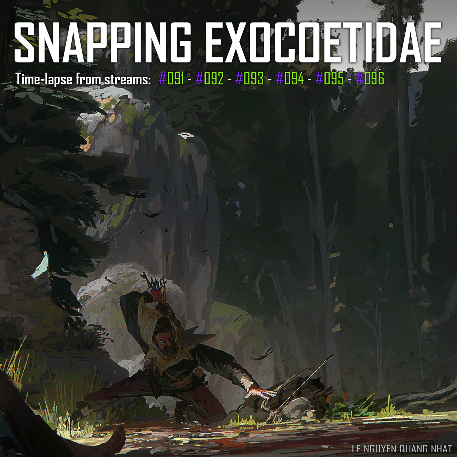 Snapping Exocoetidae - Digital Painting Timelapse
