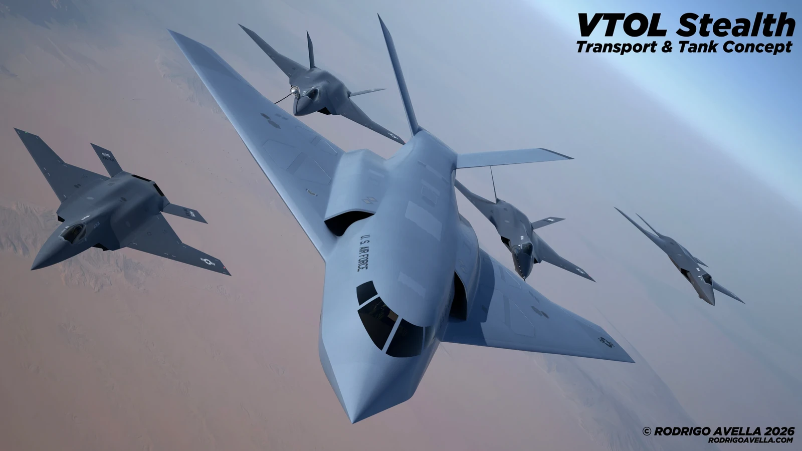 VTOL Stealth Transport &amp; Tank Concept 