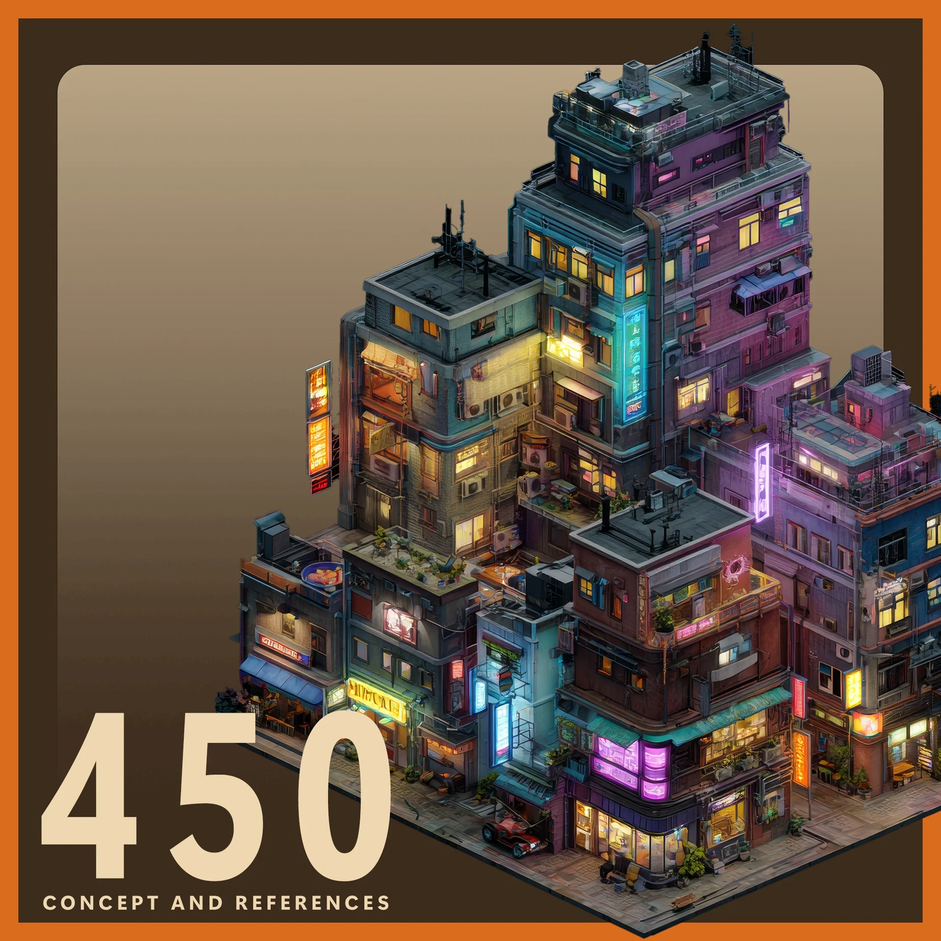 ArtStation - 450 Isometric City Building Concept and Reference
