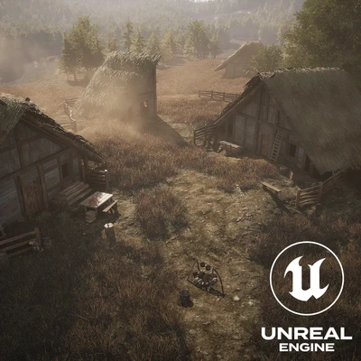 Landscape Village Environment Art 