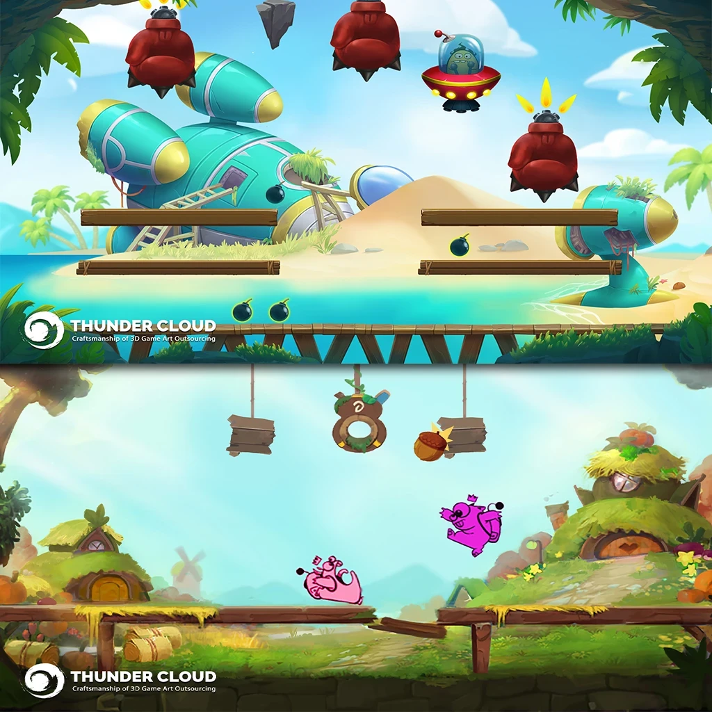 2D Background Design - Deep Dive Studios