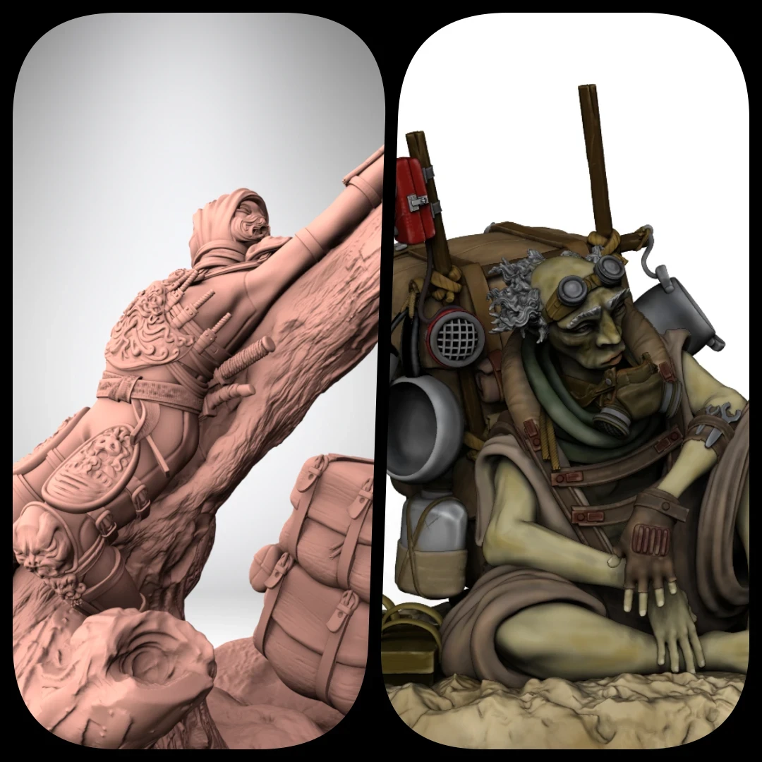 Assassin and Traveller / printable model