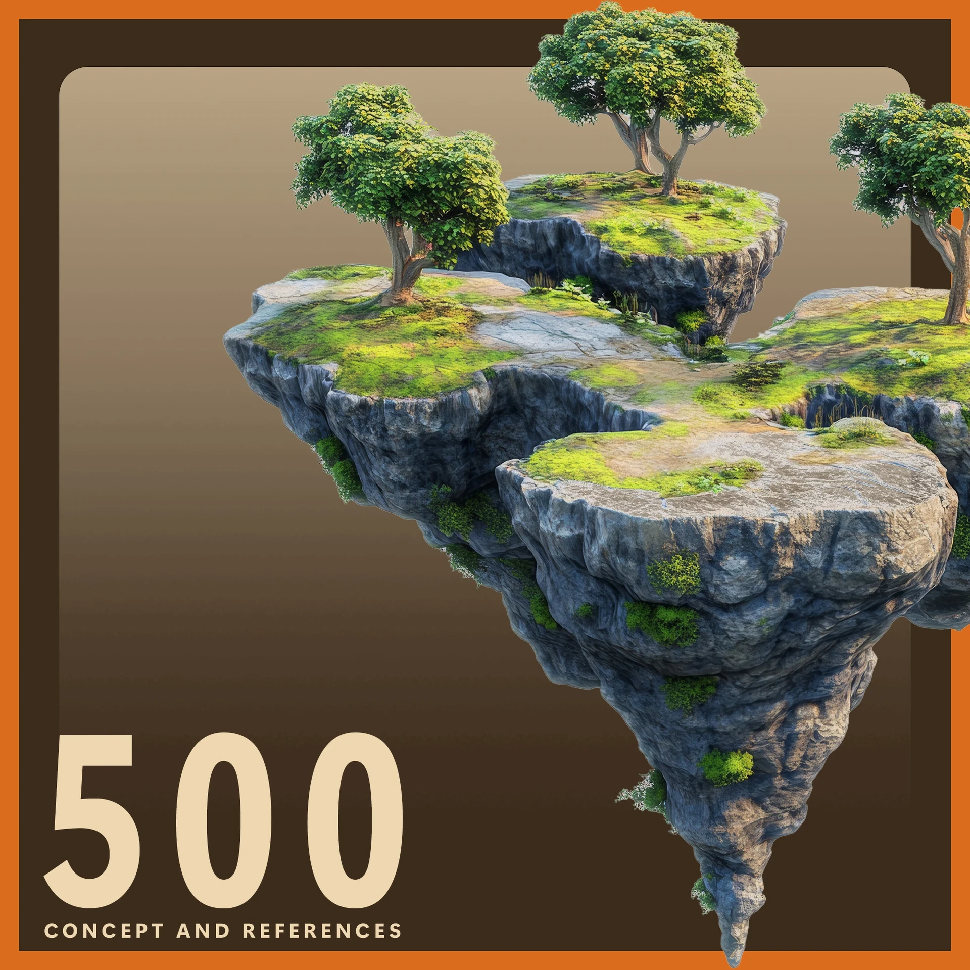 ArtStation - 500 Floating Islands With Trees Concept and Reference