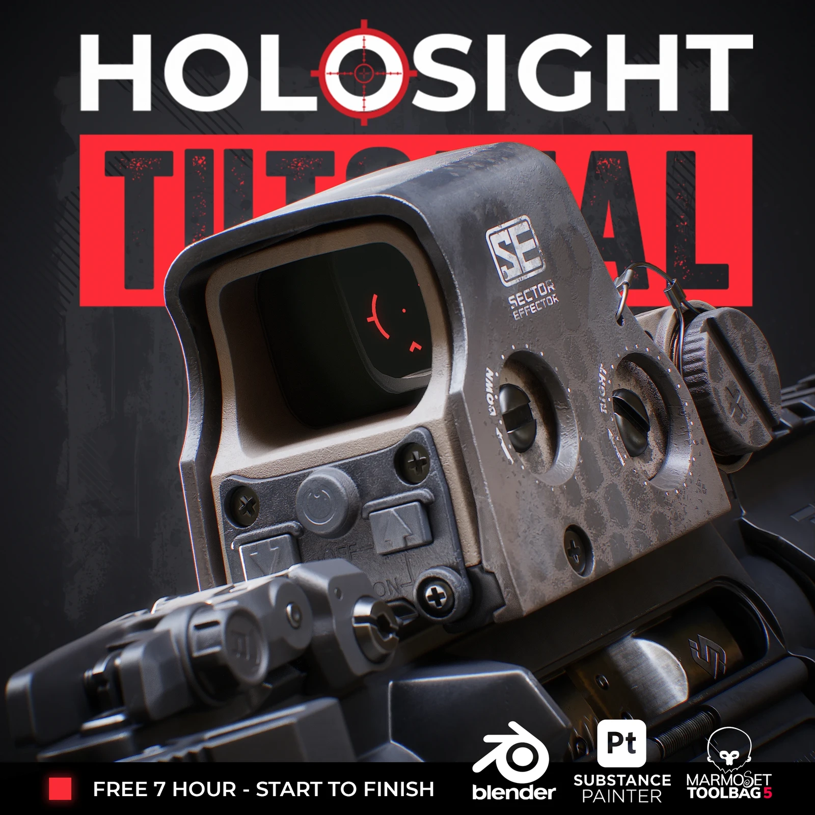 Holosight • Complete Hard-Surface Tutorial (Free 7-Hour Chapter)