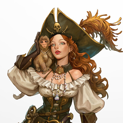 Pirates and mermaids (Sea characters set)
