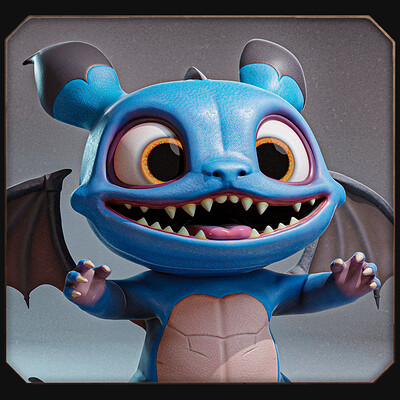   Cute Spooky Creature №0001 / Dragon / Bat / Pokemon-like / Stylized