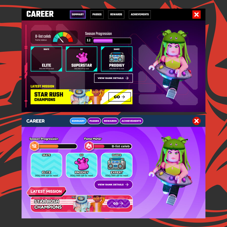 Skate High UI Concepts