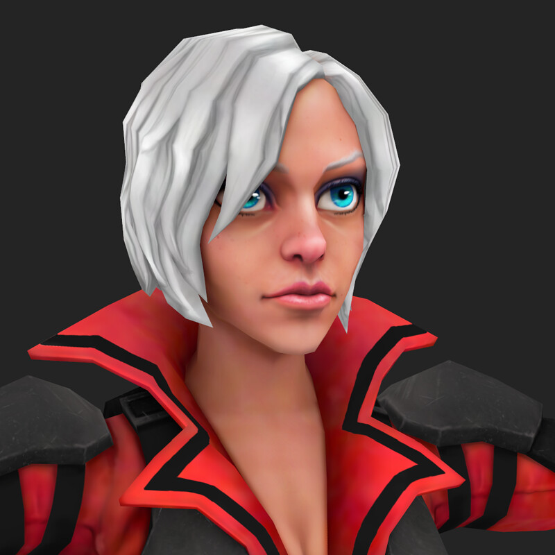 Selina low poly stylized character