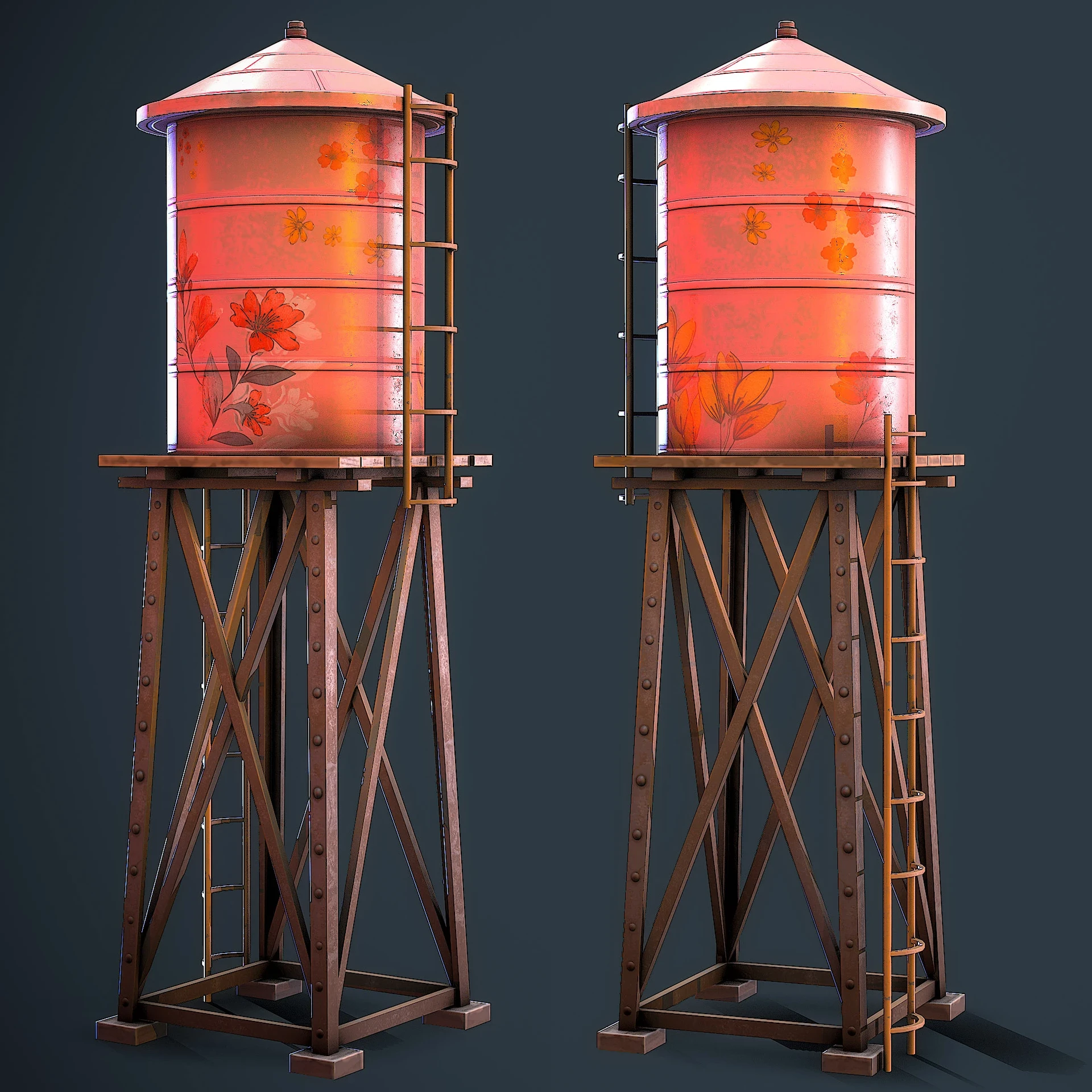 ArtStation - Stylized Water Tank