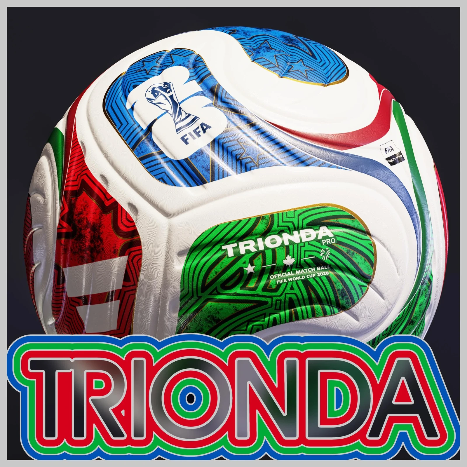 Worldcup Trionda football design study (2026世界杯足球设计学习）