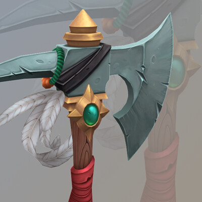 Hand-Painted Axe