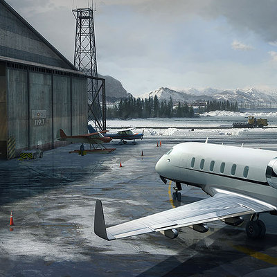 The Wolverine . Concept Art . Yukon Airport
