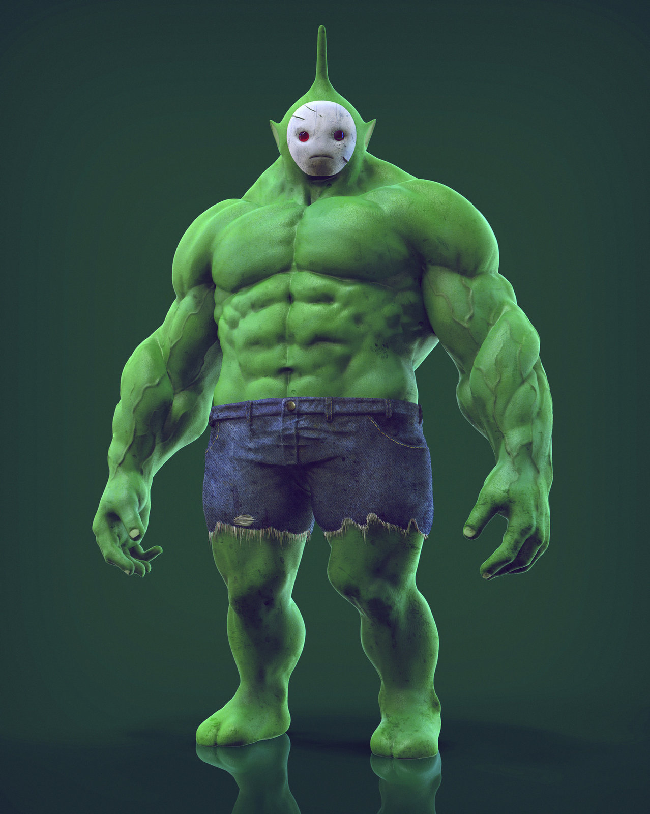 Artstation Teletubies Avenger Dipsy The Hulk Pavee Kaewmafai