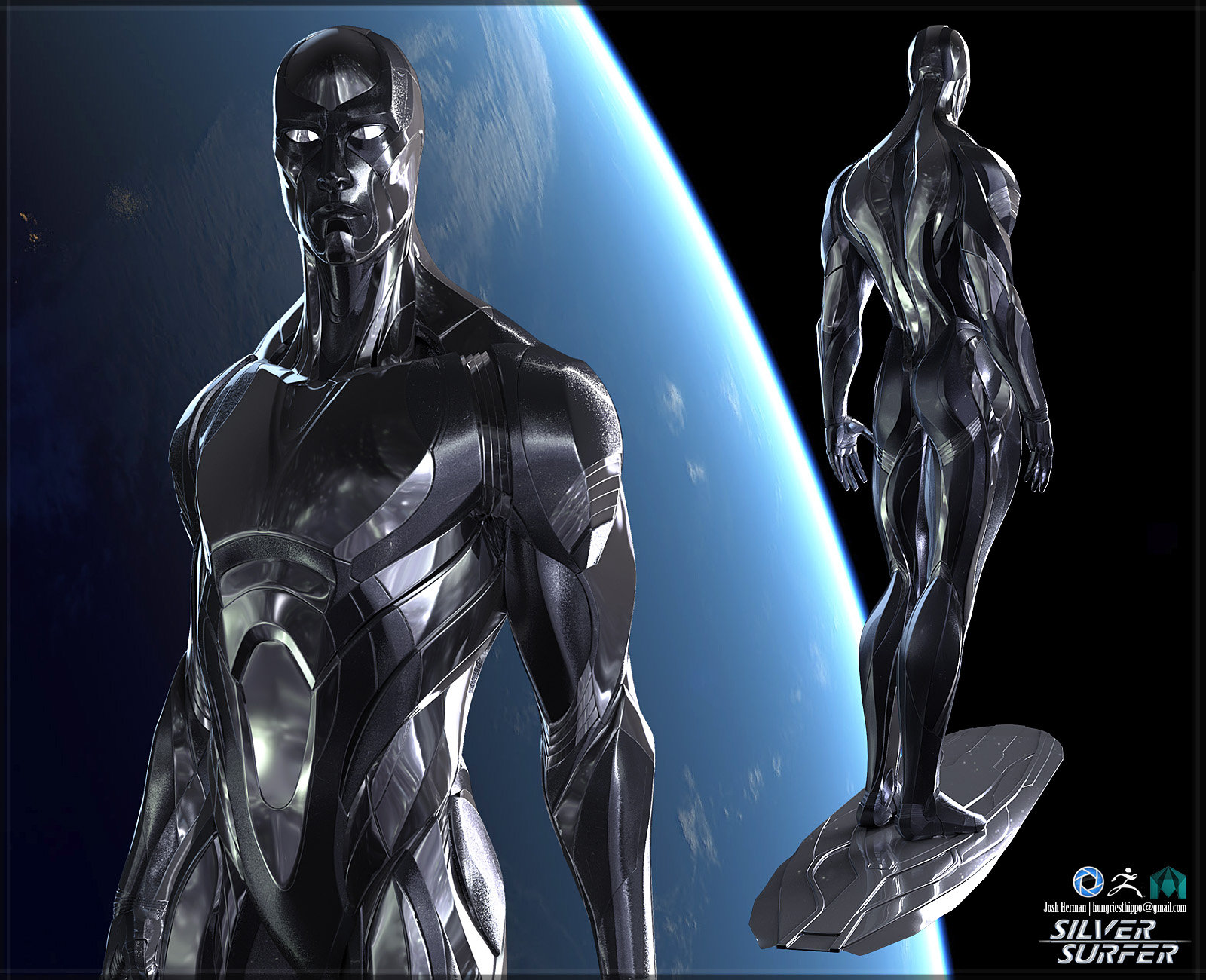ArtStation - Superheroes - Silver surfer