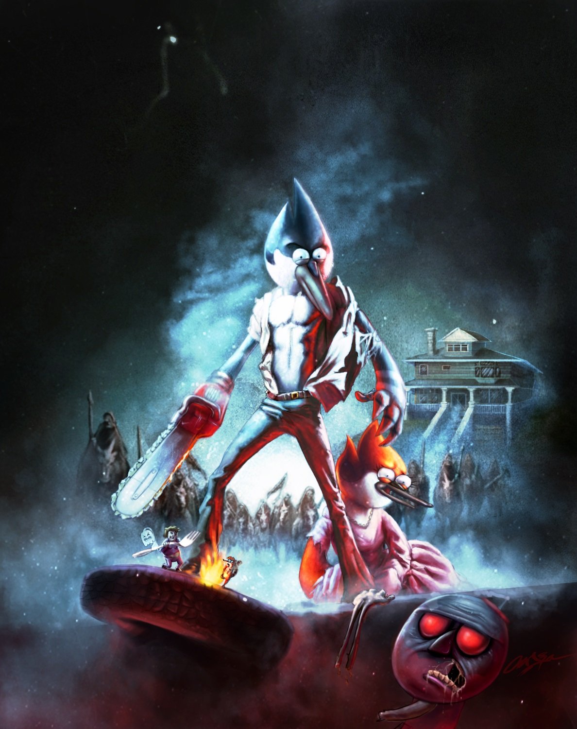 ArtStation Regular Show vs Army of Darkness