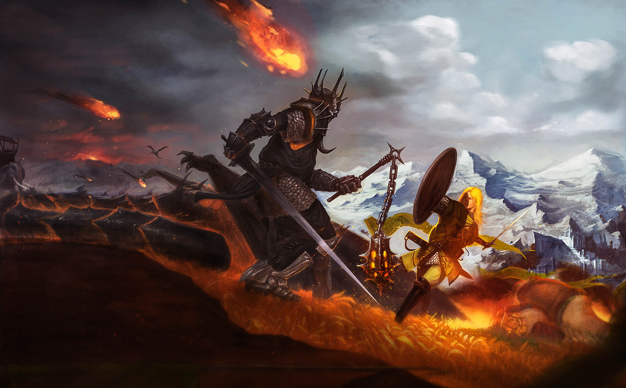 Artstation Eowyn Contre Le Roi Sorcier D Angmar