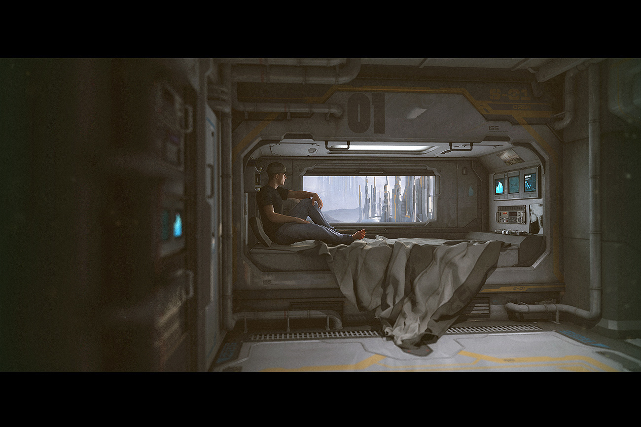 Artstation Sci Fi Bedroom Stefan Morrell