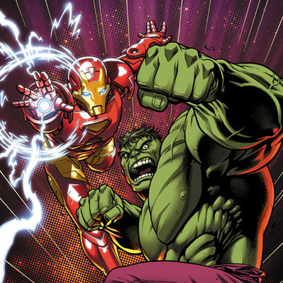 Iron man and hulk by pixel saurus du15k7