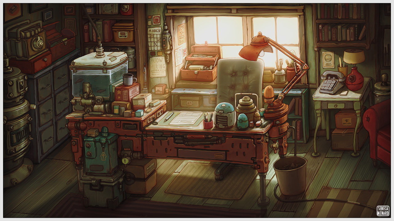 Artstation Simple Adventure Game Art Test Seneca Menard