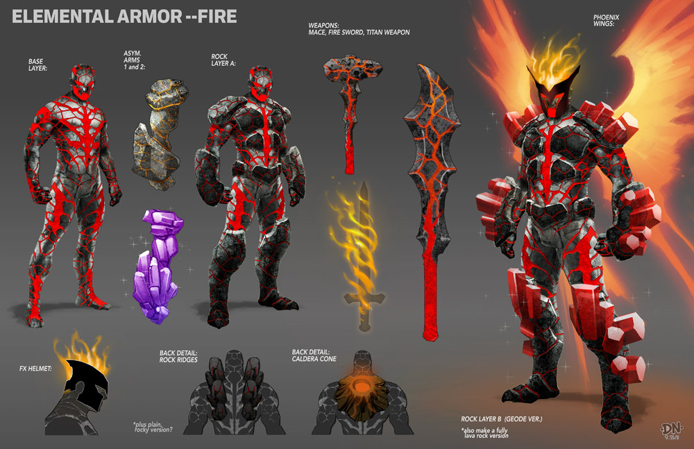 ArtStation - Elemental Armor--FIRE