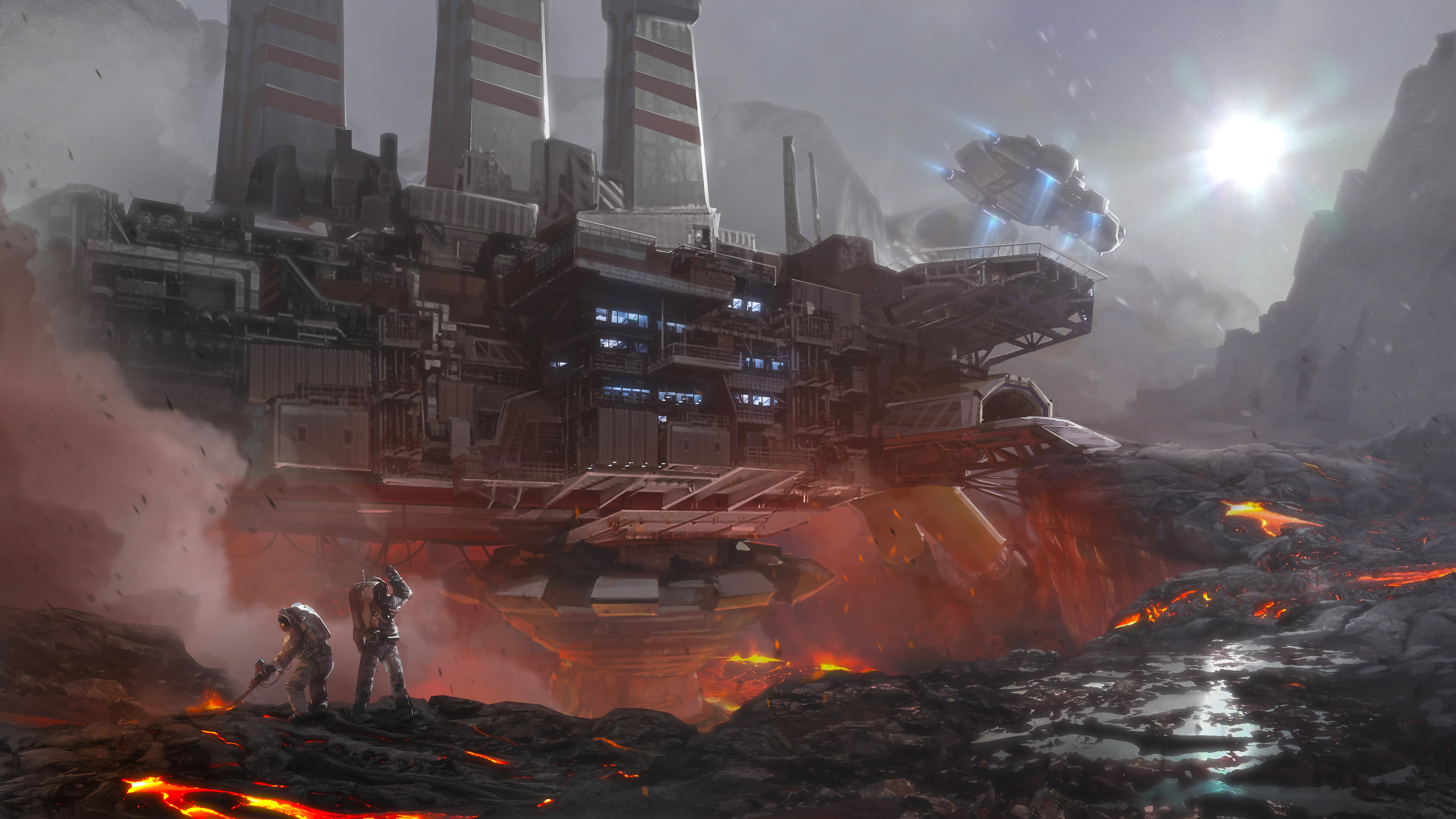 Город будущего г шахты. Sci Fi Шахты. Научная фантастика арт окружение. Колония фантастика арт. Шахты будущего арт.