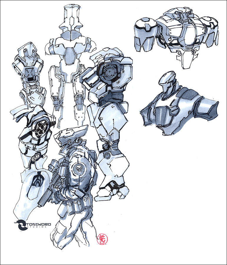 Tony Leonard Combat Mechs Sketch Session 01142014
