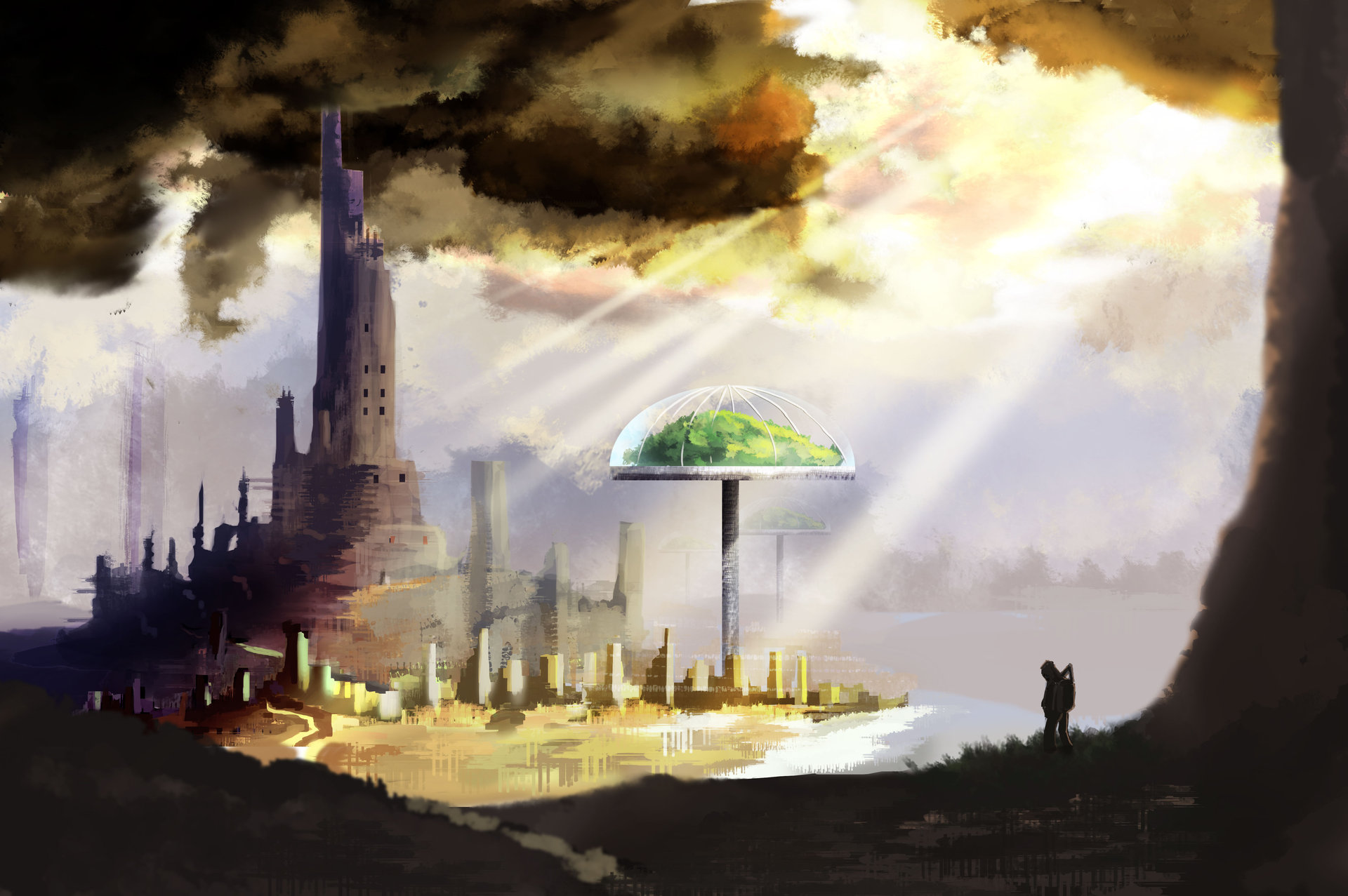 Artstation 荒廃した世界 World Devastated