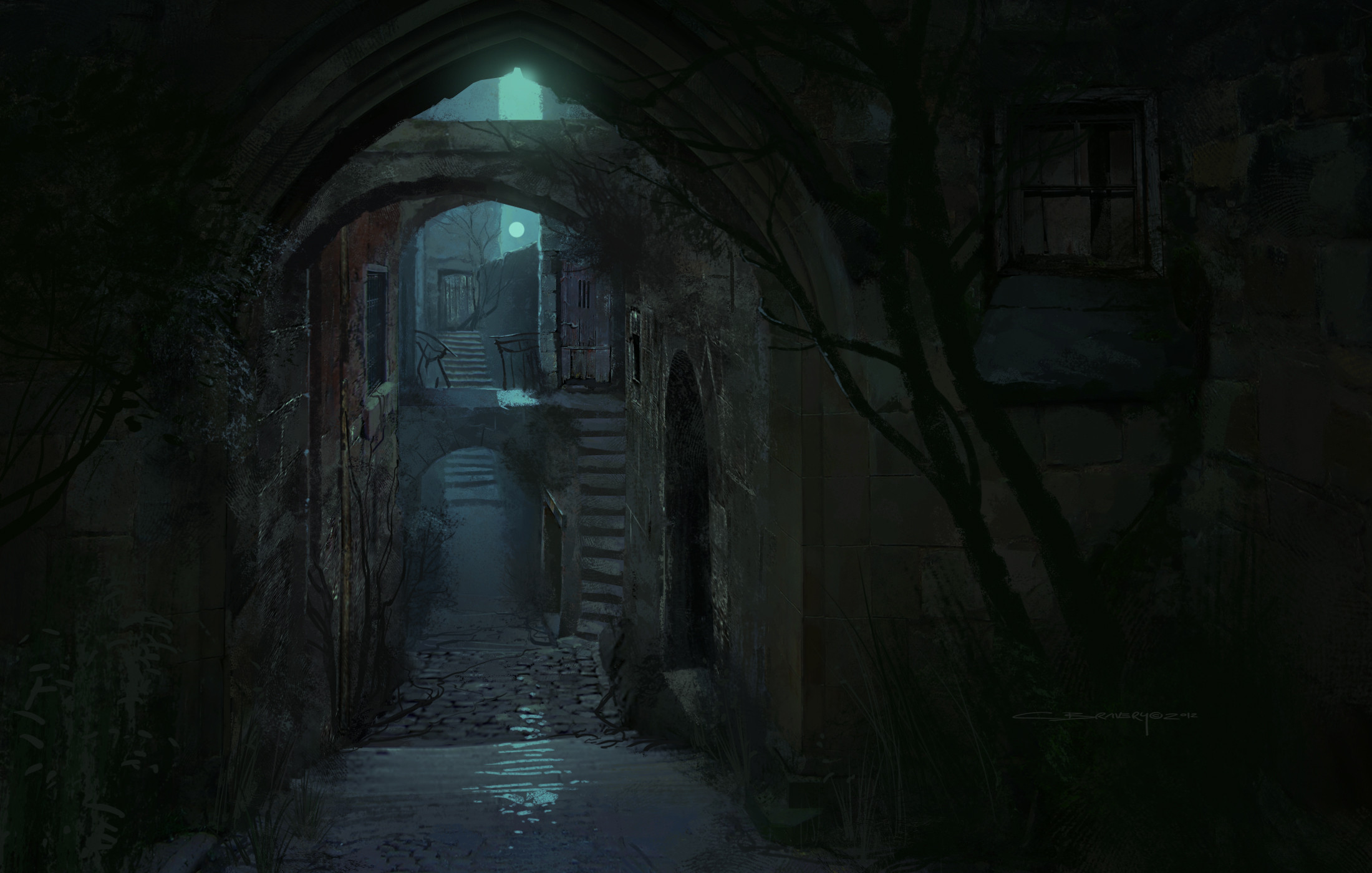 A moonlit hunt Alleyway_001
