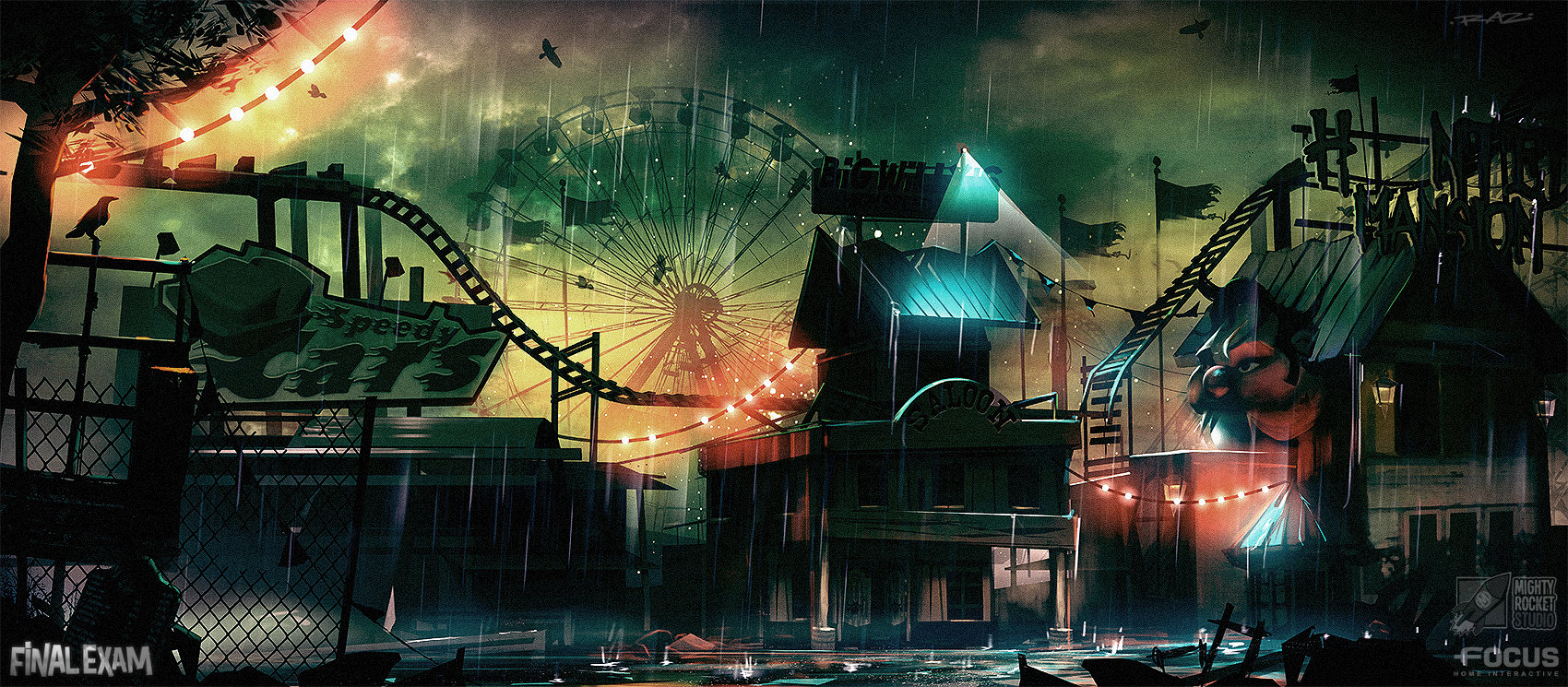 ArtStation - FINAL exam amusement park concept art 2