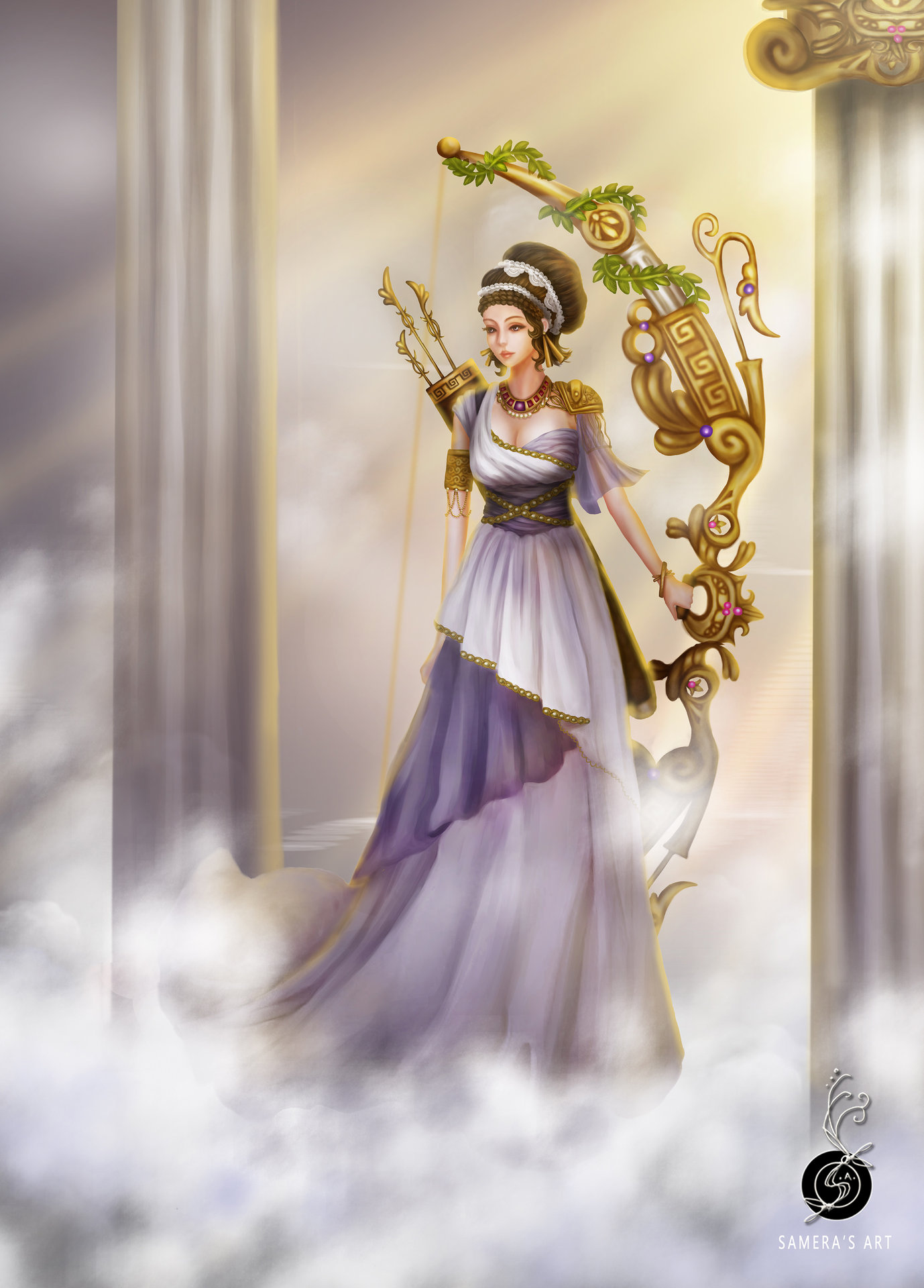 ArtStation Greek archer goddess Olivia