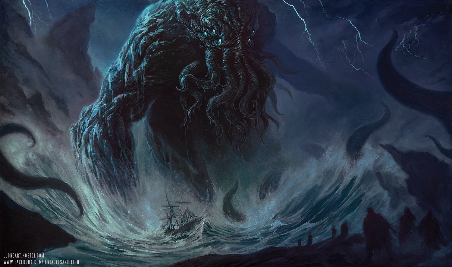 ArtStation - Cthulhu Oil Painting, Richard Luong