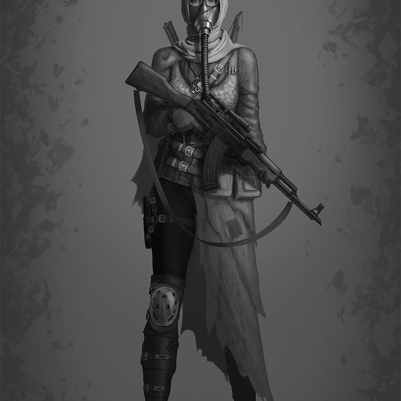 ArtStation   Post Apocalyptic Girl Sketch