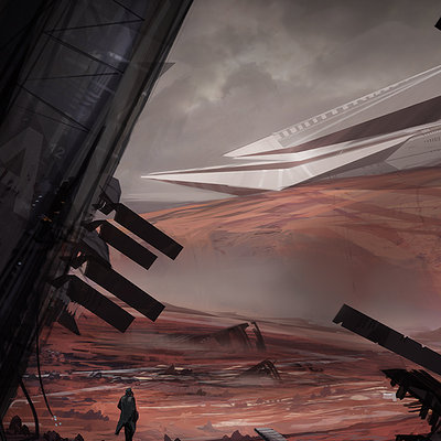 Jorge jacinto desert planet crash by jorgejacinto