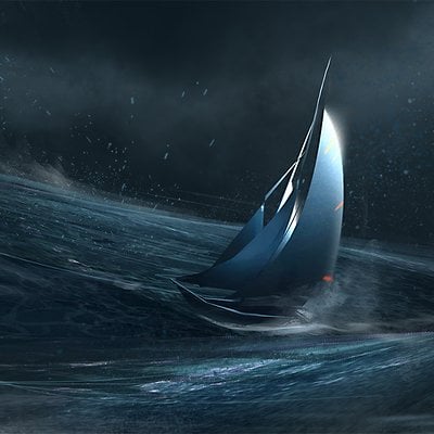 Serg soul boat in the storm
