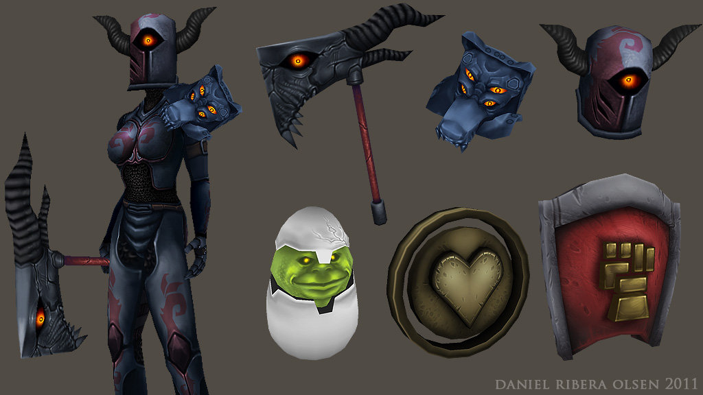 Gear &amp; pets for the player avatar, 3D