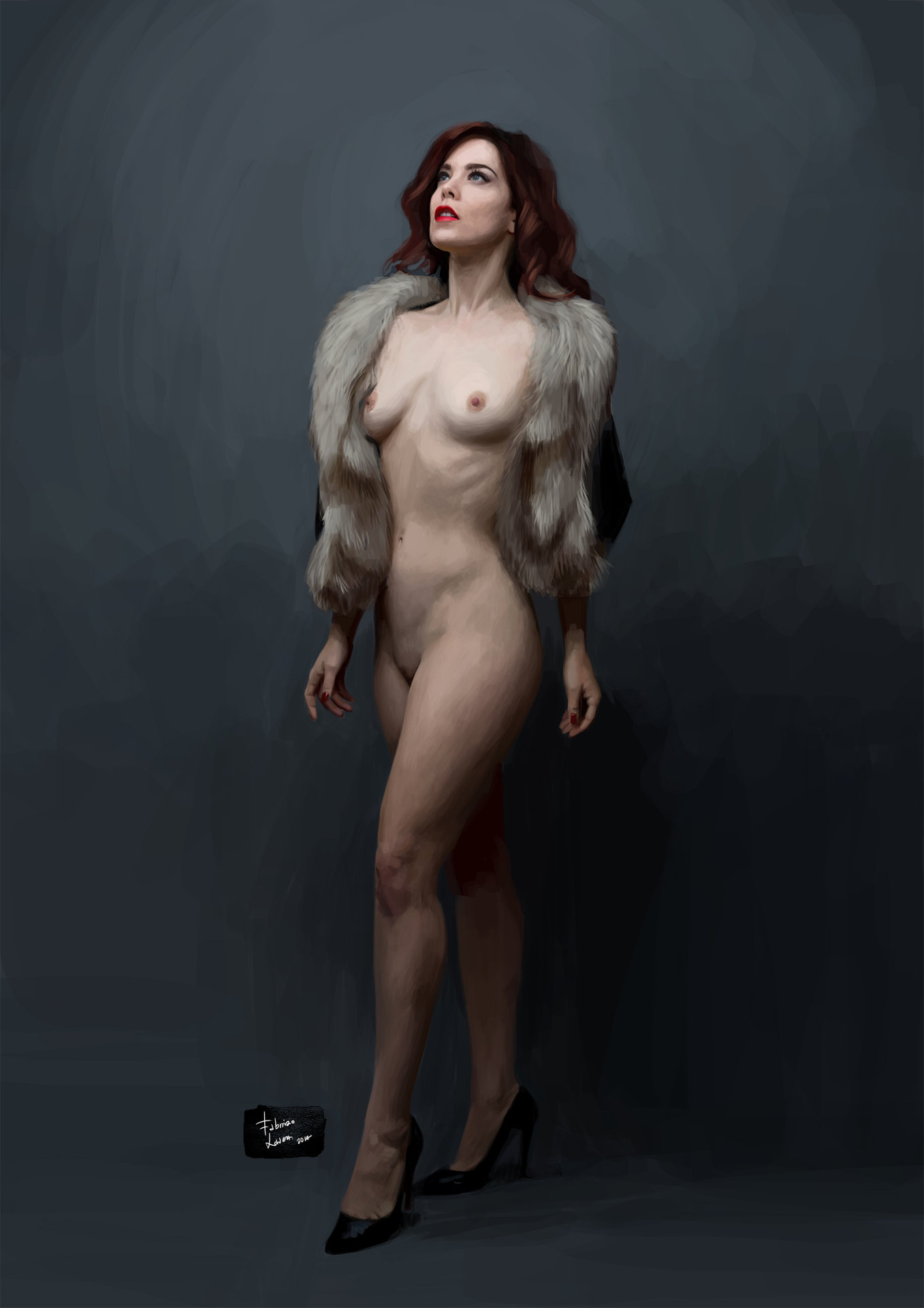 Nude study #3 (painting from photo on google images) .
