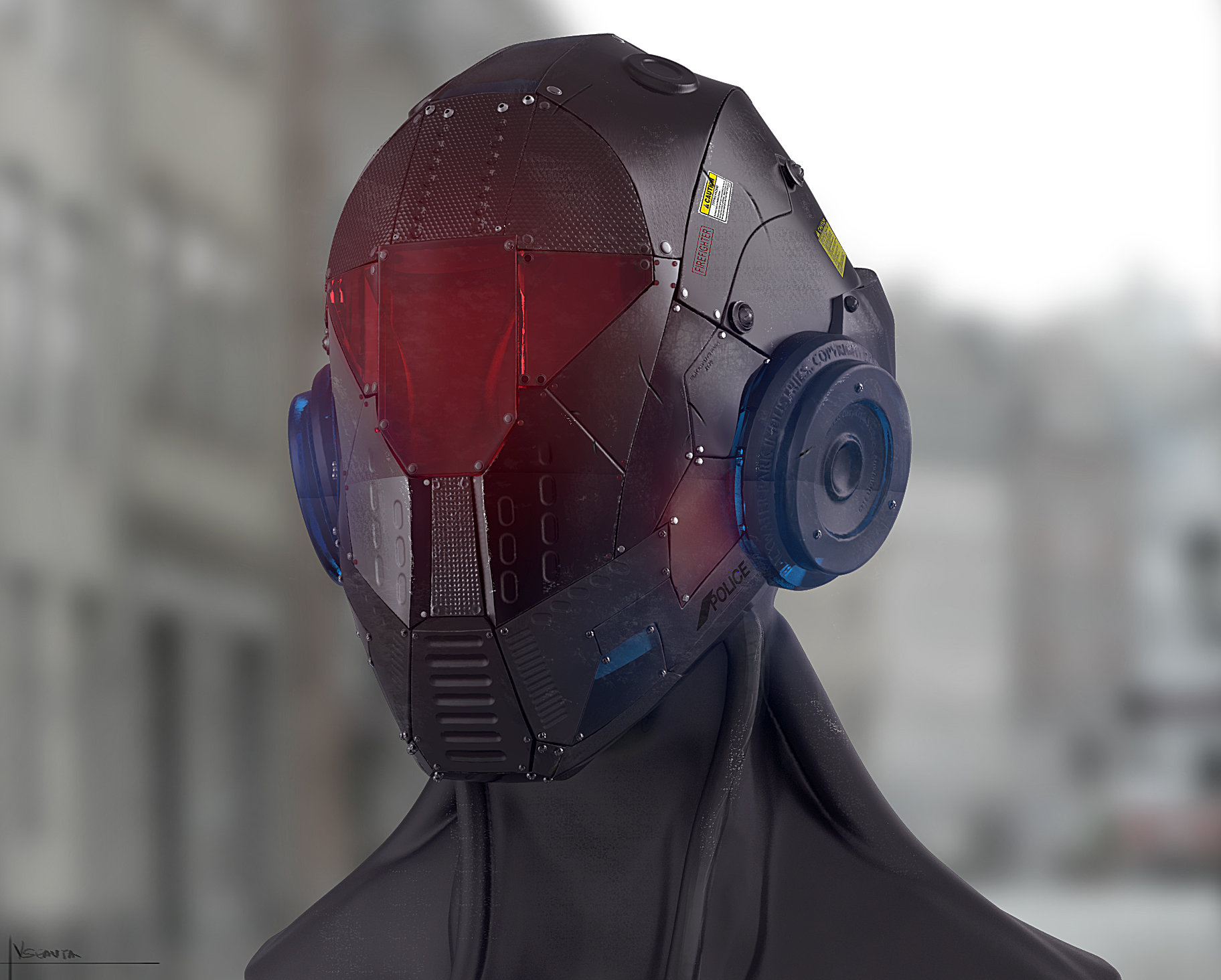 Шлем футуристический Helmet